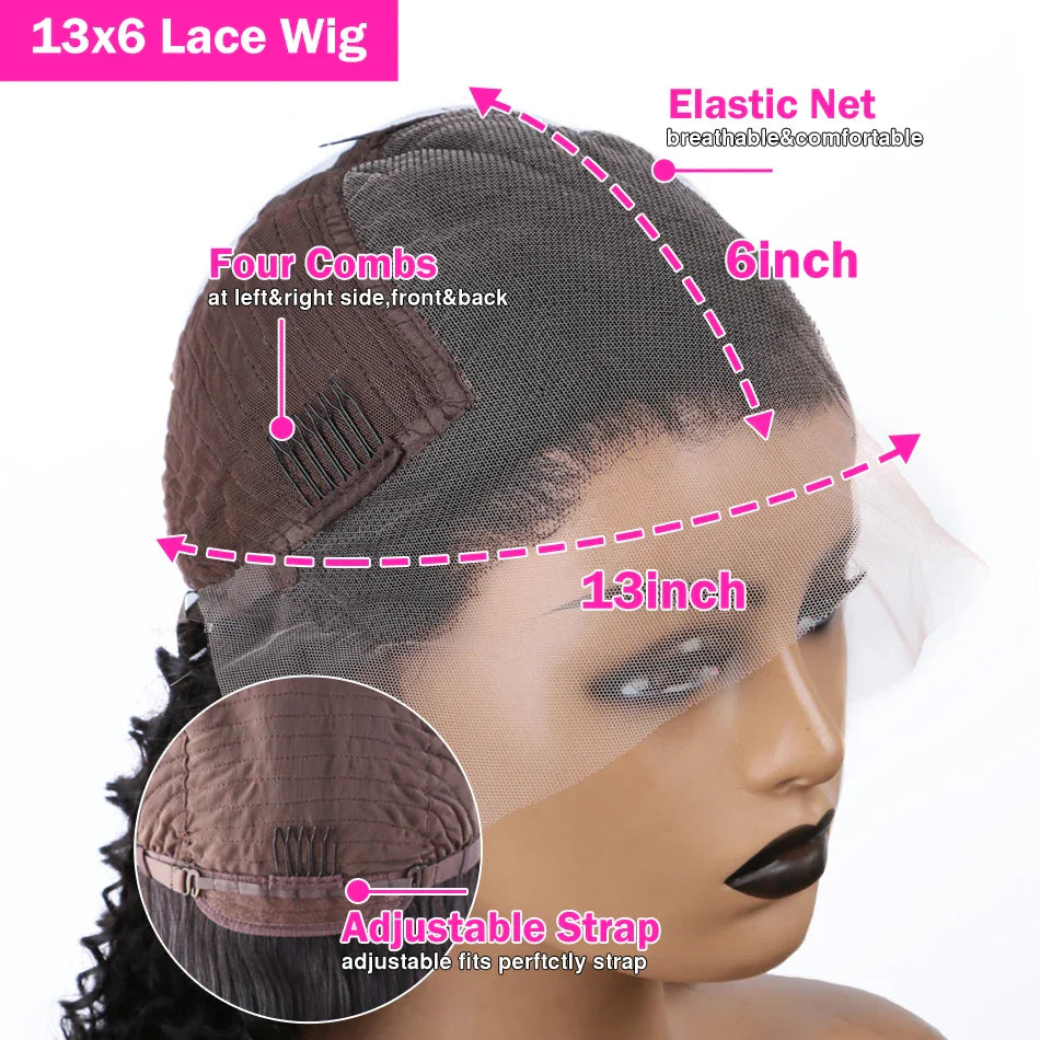 HD Transparent Lace Front Human Hair Wig