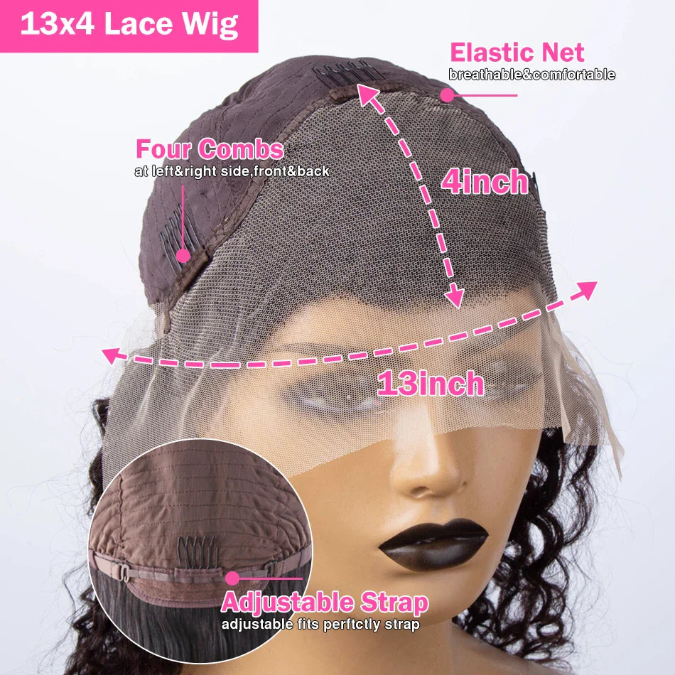 HD Transparent Lace Front Human Hair Wig