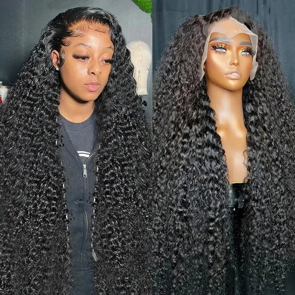 Curly Deep Wave HD Transparent Lace Frontal Wig