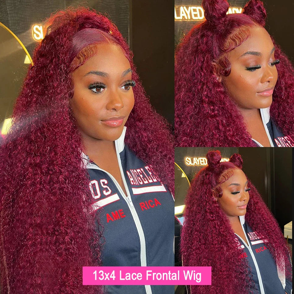 Water Wave Burgundy Hair Wigs