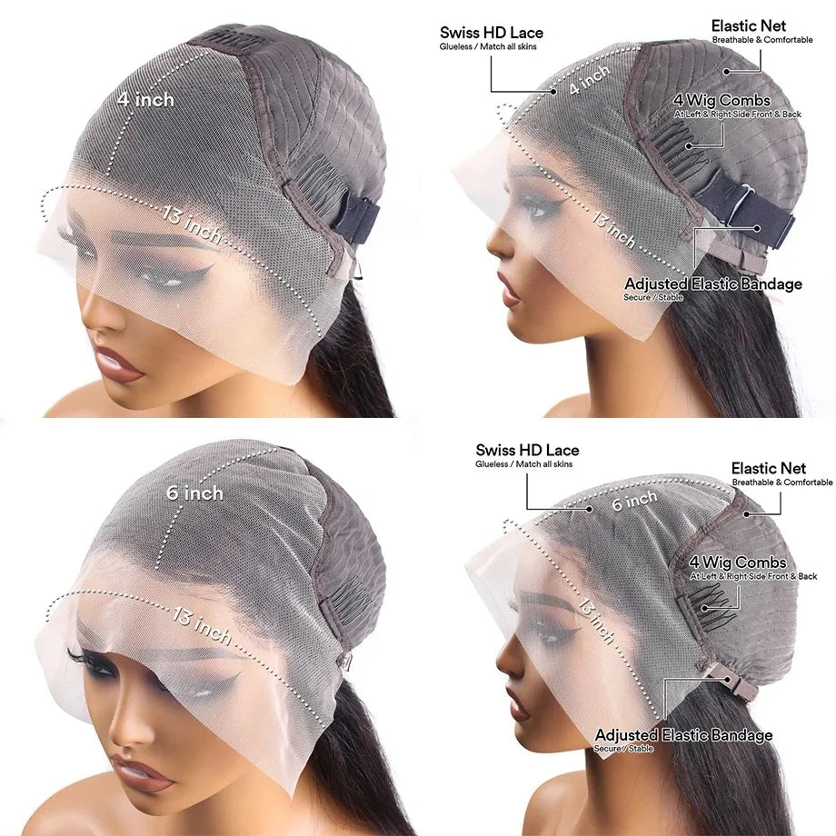 Curly Deep Wave HD Transparent Lace Frontal Wig