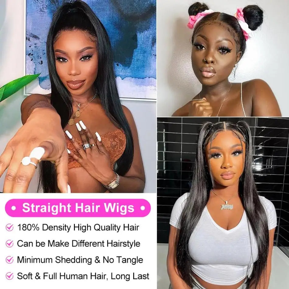 Bone Straight Lace Front Wigs