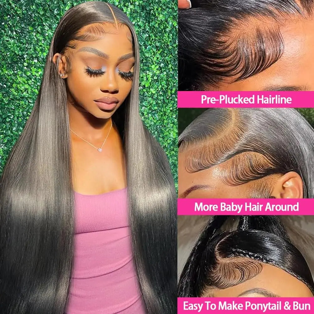 Bone Straight Lace Front Wigs