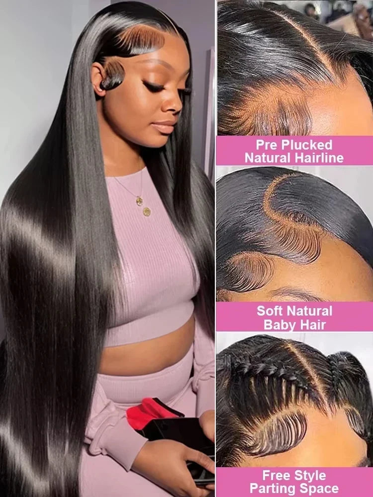 Bone Straight Lace Front Wigs