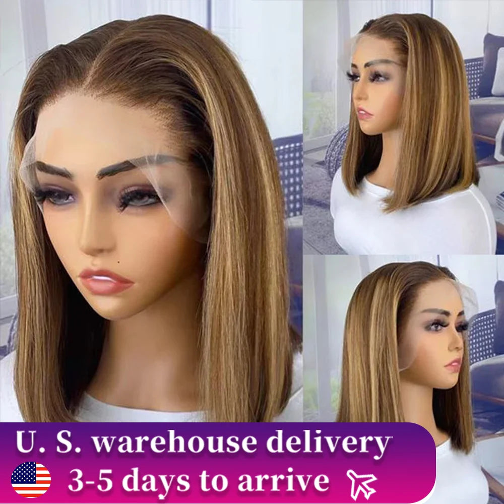 Highlight Brazilian Short Bob Frontal Wig