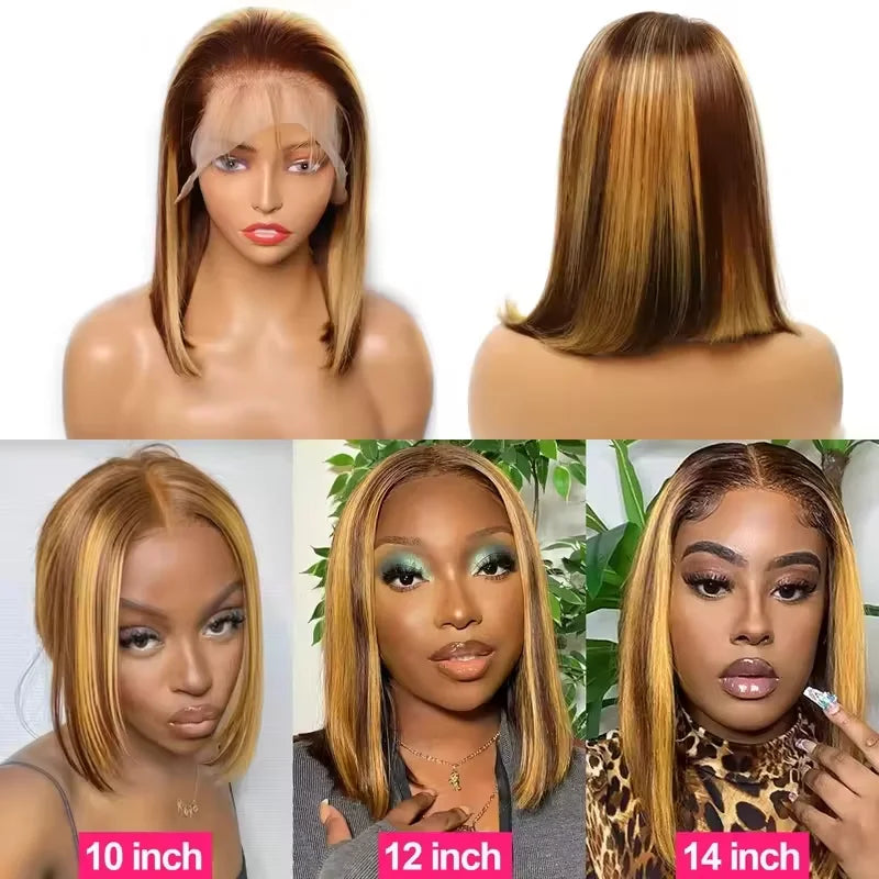 Highlight Brazilian Short Bob Frontal Wig