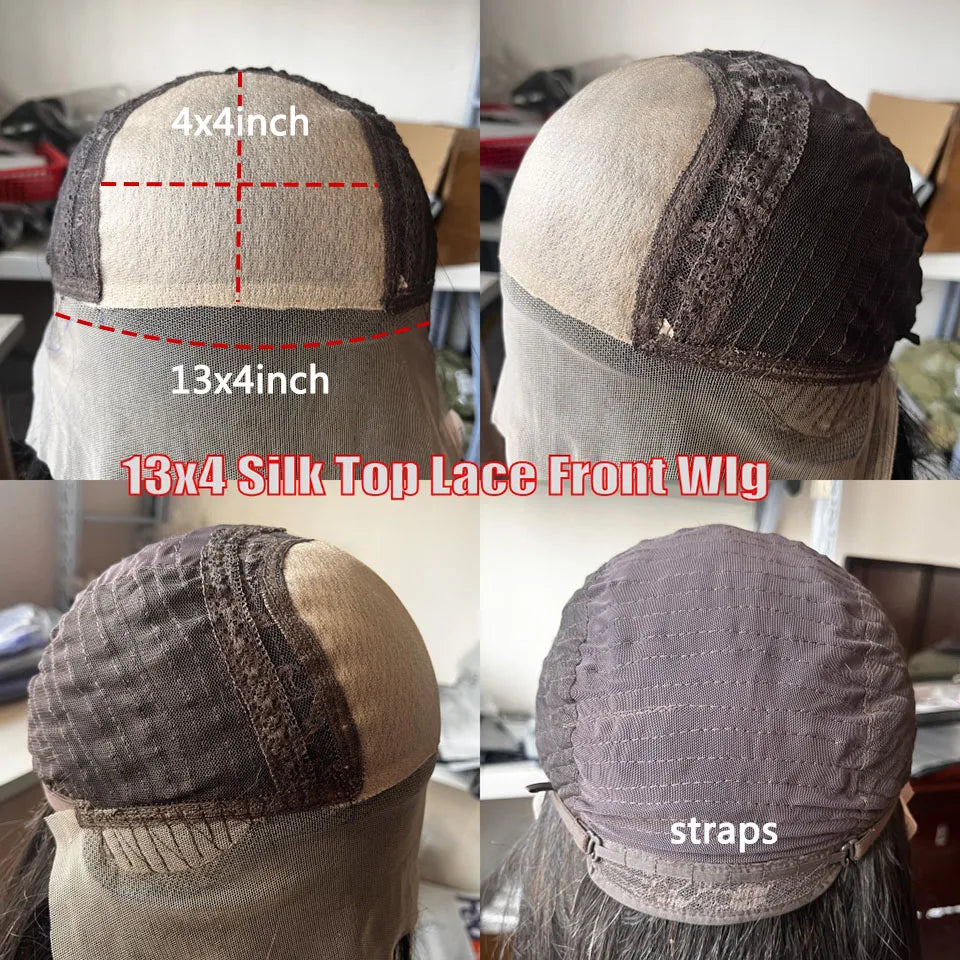 Highlight Brown Short BOB Glueless Silk Base Lace Wigs