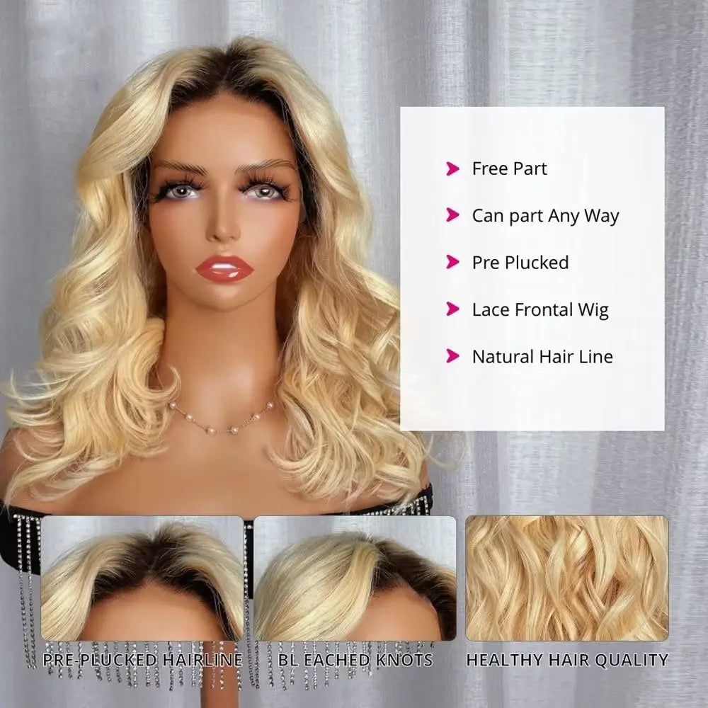 Blonde Short Wave Bob Silk Base Lace Wigs