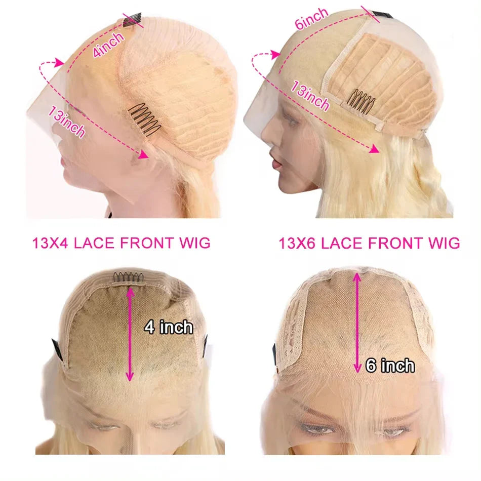 Bone Straight Lace Front Transparent Hair Wigs