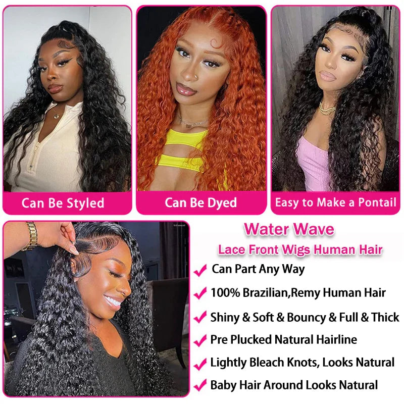 Water Wave Lace Front Wigs