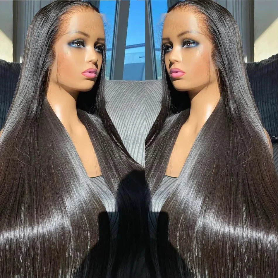 Bone Straight Lace Front Transparent Hair Wigs