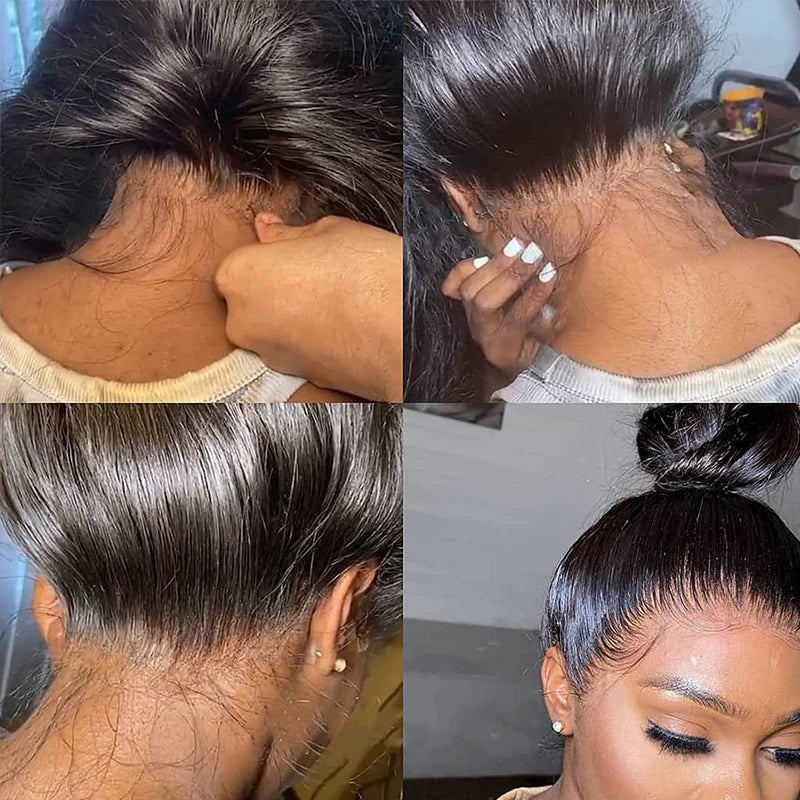Bone Straight Lace Front Transparent Hair Wigs